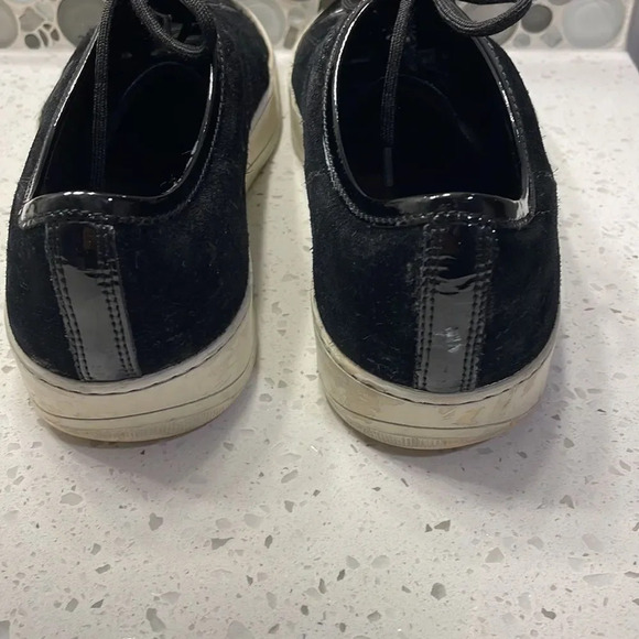 Lanvin mens suede and black pantent leather tennis shoes - Picture 11 of 15
